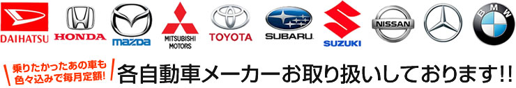 各種自動車メーカー落ちる扱いしています！